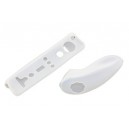 Silikonowy pokrowiec osłona na kontroler Nintendo Wii Remote i Nunchuck (biały)