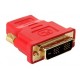 Przejściówka konwerter HDMI do DVI (czerwona)