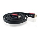 Kabel płaski HDMI HDTV 2m do PlayStation 3, Xbox 360, komputerów, laptopów, TV (czarny)