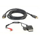 Kabel HDMI 1.3 + kabel Audio 2 w 1 do Sony PlayStation 3 PS3 i Microsoft Xbox 360
