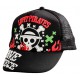 One Piece czapka z daszkiem siateczkowa - Luffy Pirates (czarna)