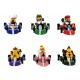 Super Mario Kart zestaw 6x figurka samochód Mario, Luigi, Peach, Koopa / Bowser, Toad, Donkey Kong