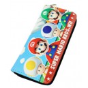 Super Mario Bros. portmonetka portfel ze sztucznej skóry na zamek - Mario, Luigi, Toad (czerwona)