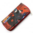 Naruto Shippuuden portmonetka portfel ze sztucznej skóry na zamek - Uchiha Itachi / Uzumaki Naruto (czarna/czerwona)