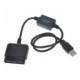 Przejściówka adapter kabel kontrolera/pada PlayStation 2 PS2 do PlayStation 3 PS3 & PC USB (czarna)